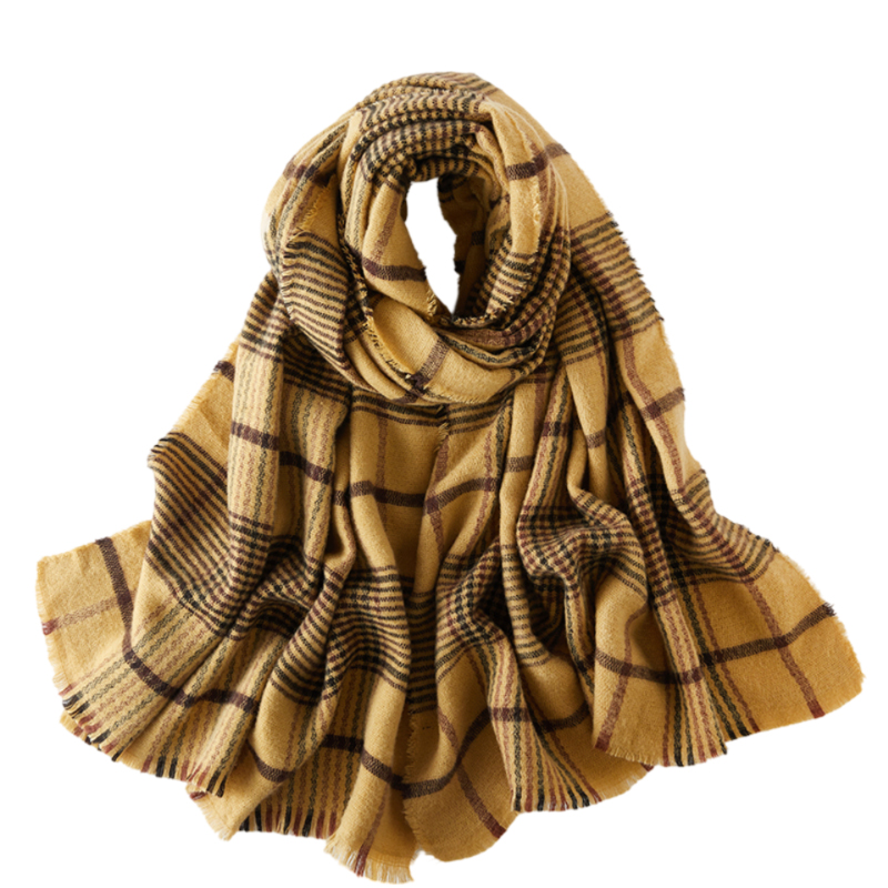 Khaki Striped Scarf